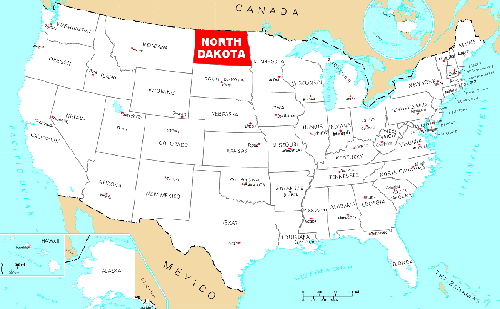 Where is North Dakota on a Map?