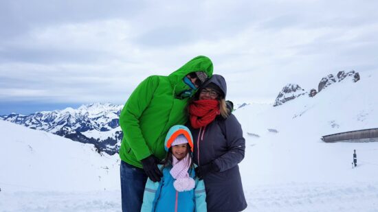 International Travel Tips - the author's family in Switzerland