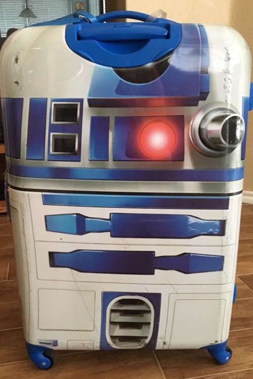 You'll never end up with lost luggage with R2D2 protecting it. 