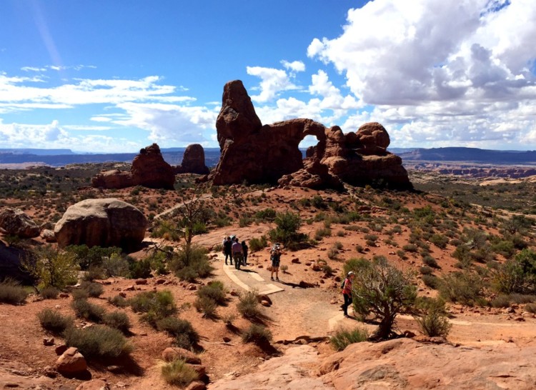 One of many magnificent views at Arches National Park