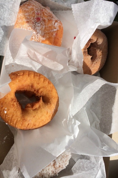 The kids will love breakfast at Congdon's Donuts in Wells, Maine during a family trip to Southern Maine.