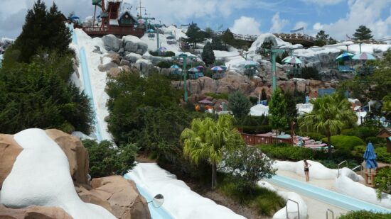 Blizzard Beach has big drop slides and more.