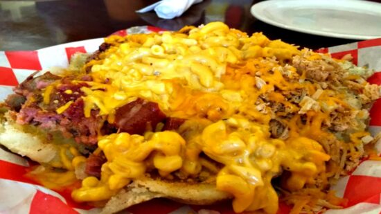 Loaded fries from Real BBQ and More in Shreveport, Louisiana.