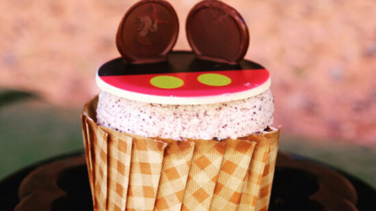 An adorable Mickey Mouse themed cupcake is one of many Magic Kingdom Snacks -TravelingMom