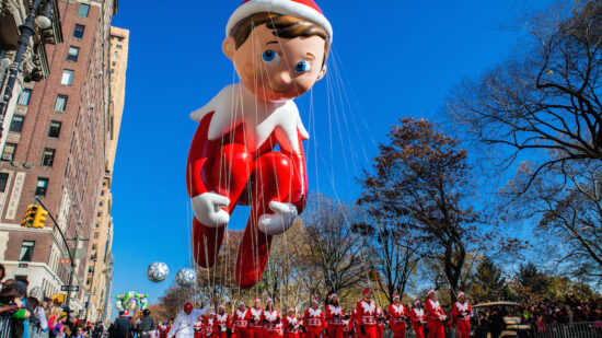 Giant balloon at the Macy's Thanksgiving Day Parade 2018.