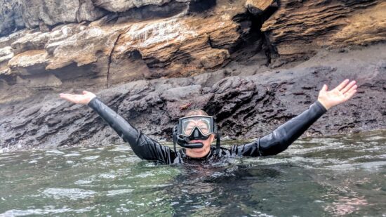 Snorkeling in the Galapagos Islands.