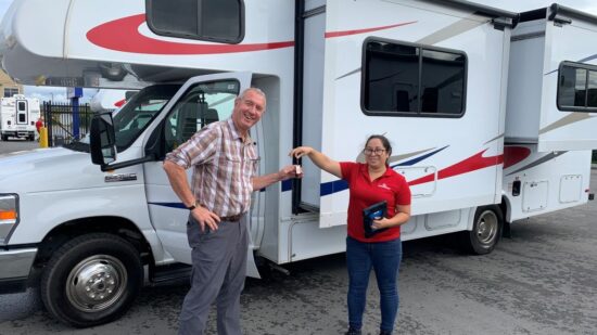 rent rv from the owners key handoff