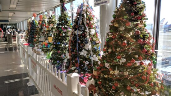 O'Hare International Airport dressed up for Christmas in 2018.