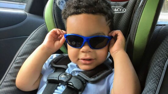Sunglasses, a must have on the packing list for a road trip with kids