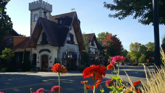 A glimpse at downtown Frankenmuth, Michigan